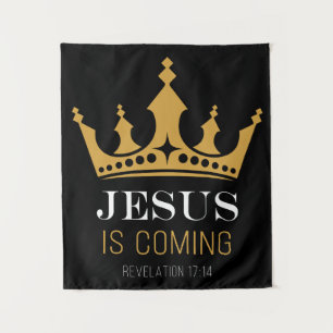 JEZUS komt - Openbaring 17:14 Christelijk Geloof Wandkleed