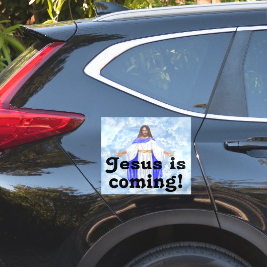 Jezus komt! sticker (Auto Zijkant)