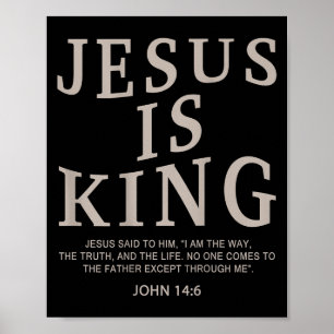 Jezus Koning Christelijke Mannen Jeugd God Goed Zo Poster