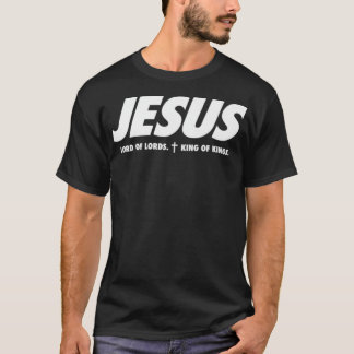Jezus koning der Koning van de Christelijke predik T-shirt