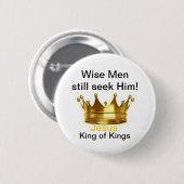 Jezus koning van Koning Pin Ronde Button 5,7 Cm (Voorkant /achterkant)