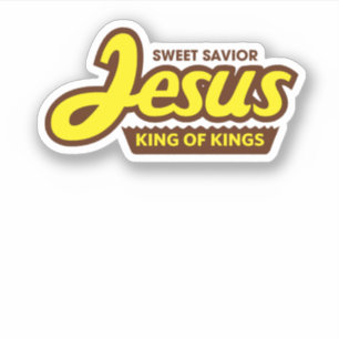 Jezus koning van Koningen voor Christelijke Jezus Sticker