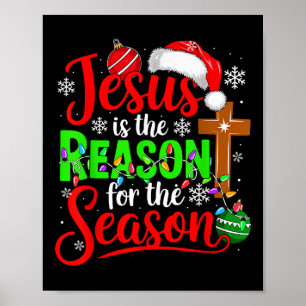 Jezus Kostuum Trotse Reden Voor Seizoen Kerstdag Poster