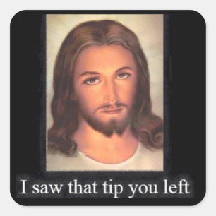 Jezus krijgt 20% vierkante sticker