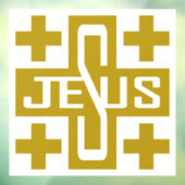 Jezus' kruis raamsticker (Vel 3)