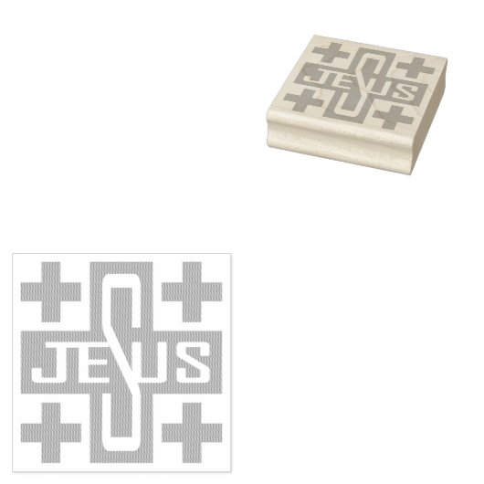 Jezus' kruis 	rubberstempel (Gestempeld)