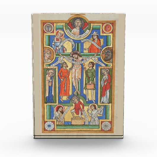 Jezus kruisigde middeleeuwse verlichting fotoblokken (Voorkant)