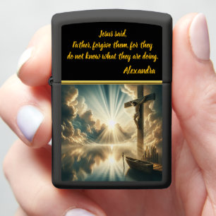 Jezus kruisiging boven water van reflectie