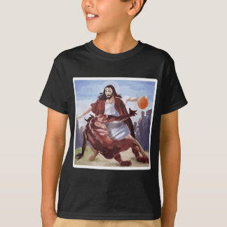 Jezus kruist satan Basketball op T-shirt