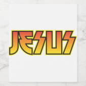 Jezus kus rotsen 6 wijn etiket (Enkel label)