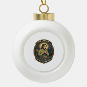Jezus Laat Op De Nacht Taco Straatvoedsel Dronken Keramische Bal Ornament