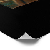 Jezus lachend onder een hemelse hemel poster (Hoek)