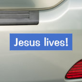 Jezus leeft! bumpersticker (Op auto)