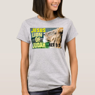 Jezus, Leeuw van Juda Christelijke T-shirts