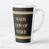 Jezus Leeuw van Juda met Leeuwenkop Latte Mok (Rechts)