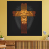 Jezus Leeuw van Juda Verpakt Canvas Afdruk (Insitu (Woonkamer))