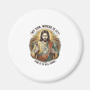 Jezus Lege Gebroken Bierpul Bartender Drinken Humo Magneet