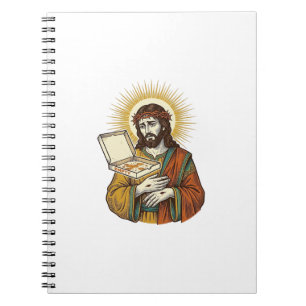 Jezus Lege Pizzadoos Koelkast Verraad Eetgrap_1 Notitieboek