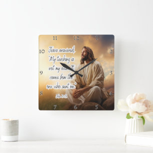 Jezus: Leren, Zender, Goddelijke Oorsprong Vierkante Klok