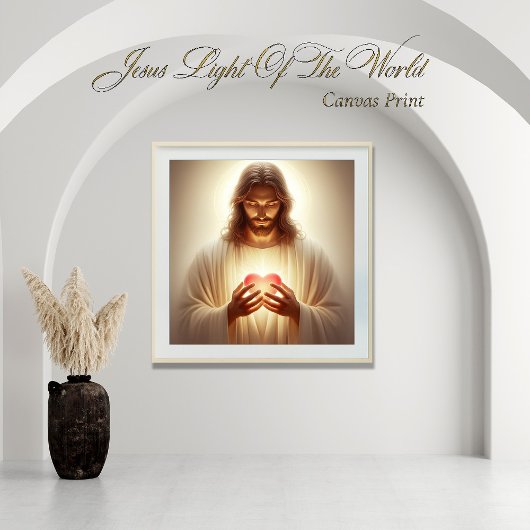JEZUS LICHT VAN DE WERELD CANVAS AFDRUK