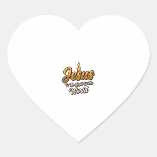  Jezus Licht van de Wereld Kaars Christelijke Vect Hart Sticker