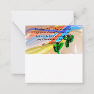 Jezus licht van de wereld notitiekaartje