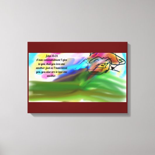 Jezus liefde canvas afdruk (Voorkant)