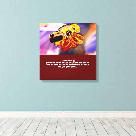 Jezus liefde canvas afdruk (Insitu (Houten vloer))