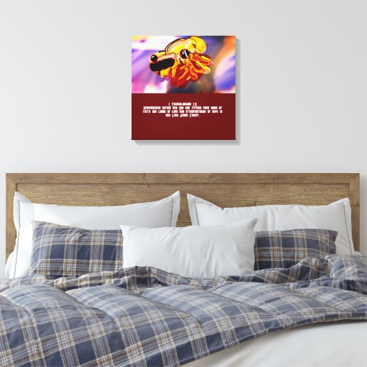Jezus liefde canvas afdruk (Insitu (Slaapkamer))