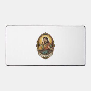 Jezus liet het telefoonscherm op de dansvloer van bureaumat