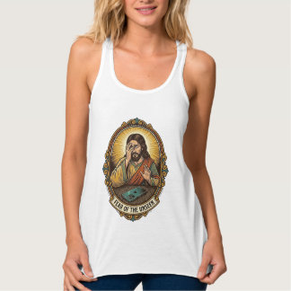 Jezus liet het telefoonscherm op de dansvloer van  tanktop
