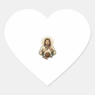 Jezus liet zware medicijnbal teenpijn gym humor va hart sticker
