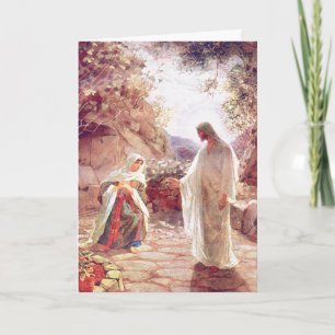 Jezus lijkt op Mary Magdalene Feestdagen Kaart