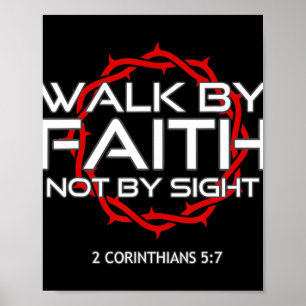 Jezus loopt langs Faith Christelijk T-ShirtThis Je Poster