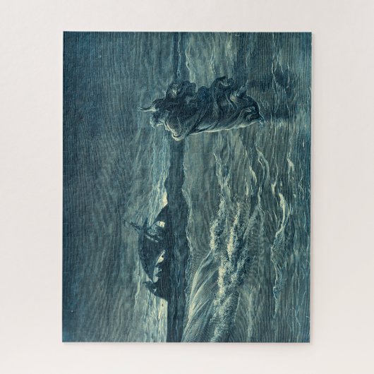 Jezus loopt op het Zee | Bijbel Legpuzzel (Verticaal)