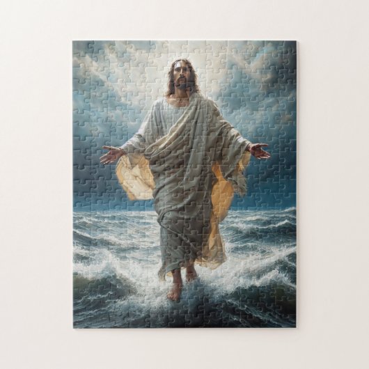 Jezus loopt op water legpuzzel (Verticaal)