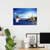 Jezus loopt op water poster (Thuiskantoor)