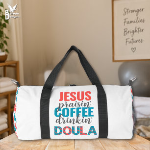 Jezus Lovende Koffie Drinkende Christelijke DOULA Plunjezak
