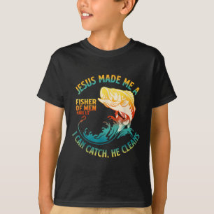 Jezus maakte mij een Fisher Bijbelvers Marcus 1_17 T-shirt