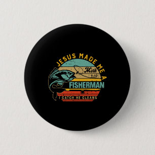 Jezus maakte mij een visser van mensen Christelijk Ronde Button 5,7 Cm
