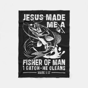 Jezus maakte mij een visser van mensen Marcus 1 17 Fleece Deken