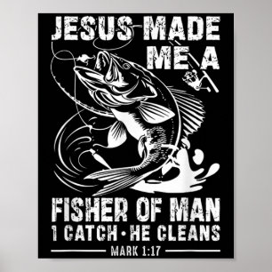 Jezus maakte mij een visser van mensen Marcus 1 17 Poster
