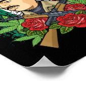 Jezus Malverde Shirt voor vrouwen en Mannen geeft  Poster (Hoek)