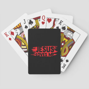 Jezus Mannen Vrouwen Kinderen Pret Christelijk Bij Pokerkaarten