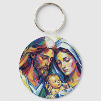 Jezus Maria en Jozef Sleutelhanger