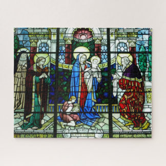Jezus & Mary Glas in lood Venster Jigzaag Puzzle Legpuzzel