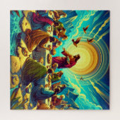 Jezus met de 12 desiples Puzzel (Horizontaal)