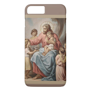 Jezus met de kinderjongens meisjes 	iPhone 8 plus / 7 plus hoesje