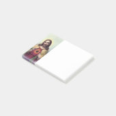 Jezus met een gloed heilig hart post-it® notes (Schuin)