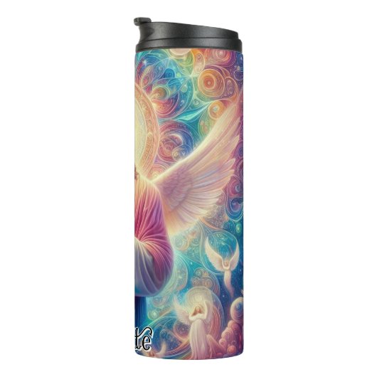 Jezus met engelenvleugels bidt thermosbeker (Geroteerd rechts)